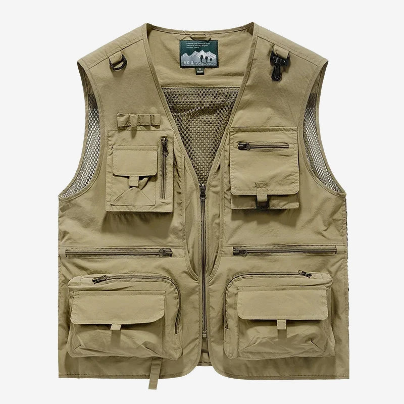Gilet respirant multipoches homme
