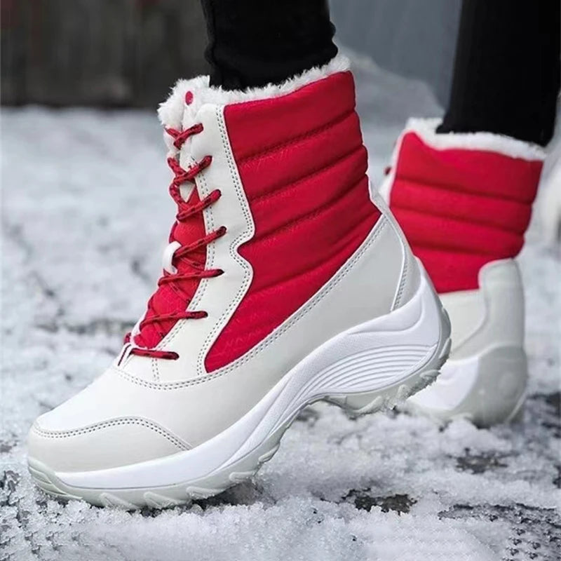Bottines hiver femme doublées à plateforme