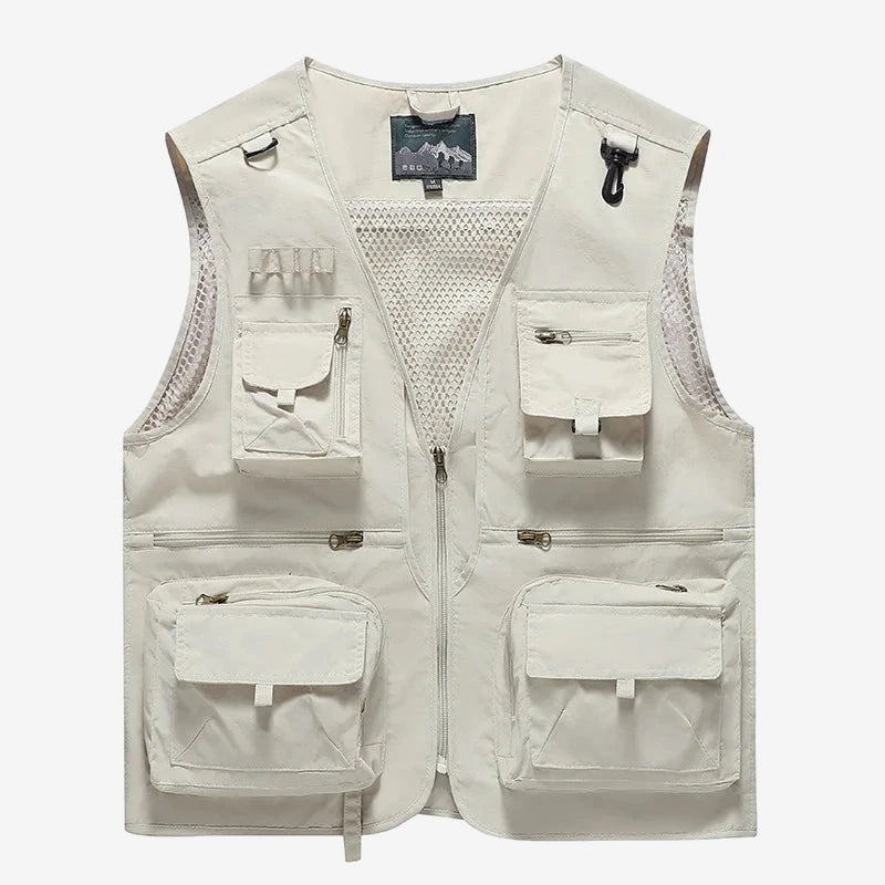 Gilet respirant multipoches homme