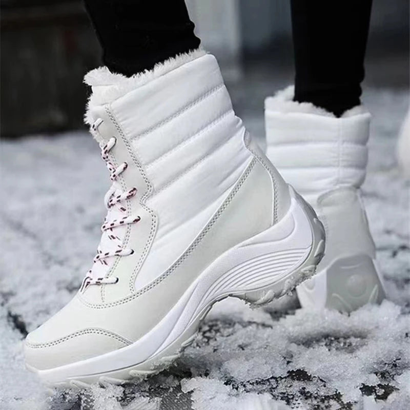 Bottines hiver femme doublées à plateforme