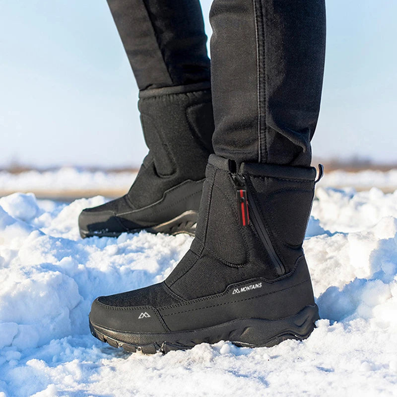 Bottes de neige imperméables doublées pour homme