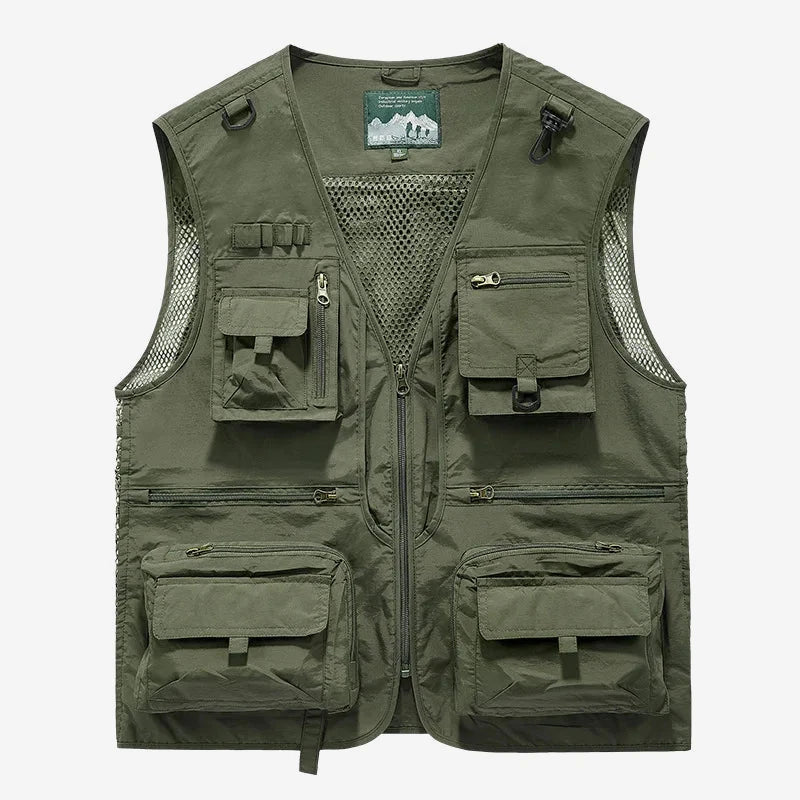 Gilet respirant multipoches homme