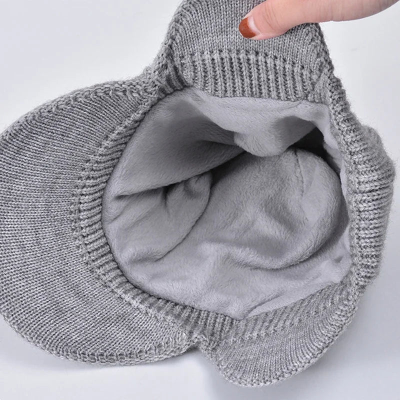 Bonnet homme à visière et cache-oreilles