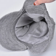 Bonnet homme à visière et cache-oreilles