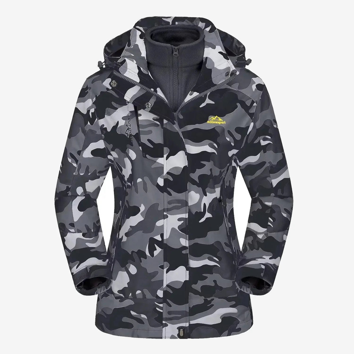 Veste de randonnée femme 3 en 1 à polaire amovible
