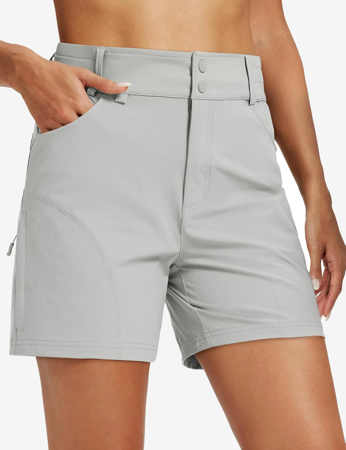 Short cargo de randonnée femme 6 poches