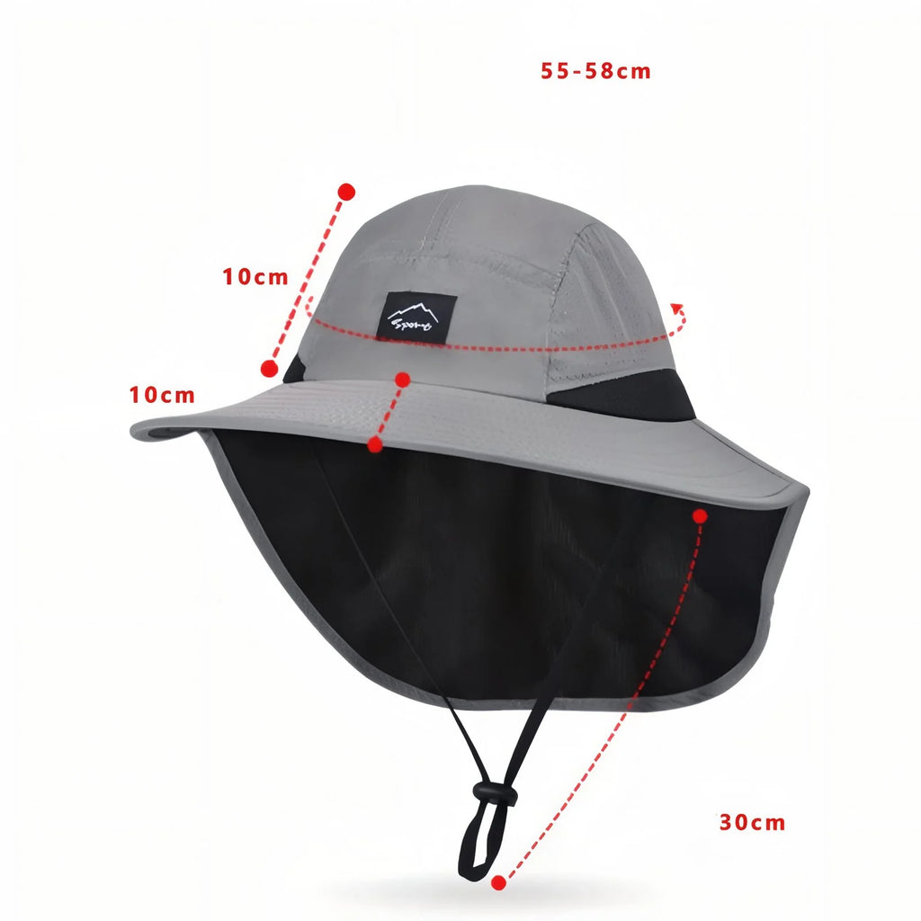 chapeau randonnée rabat de nuque