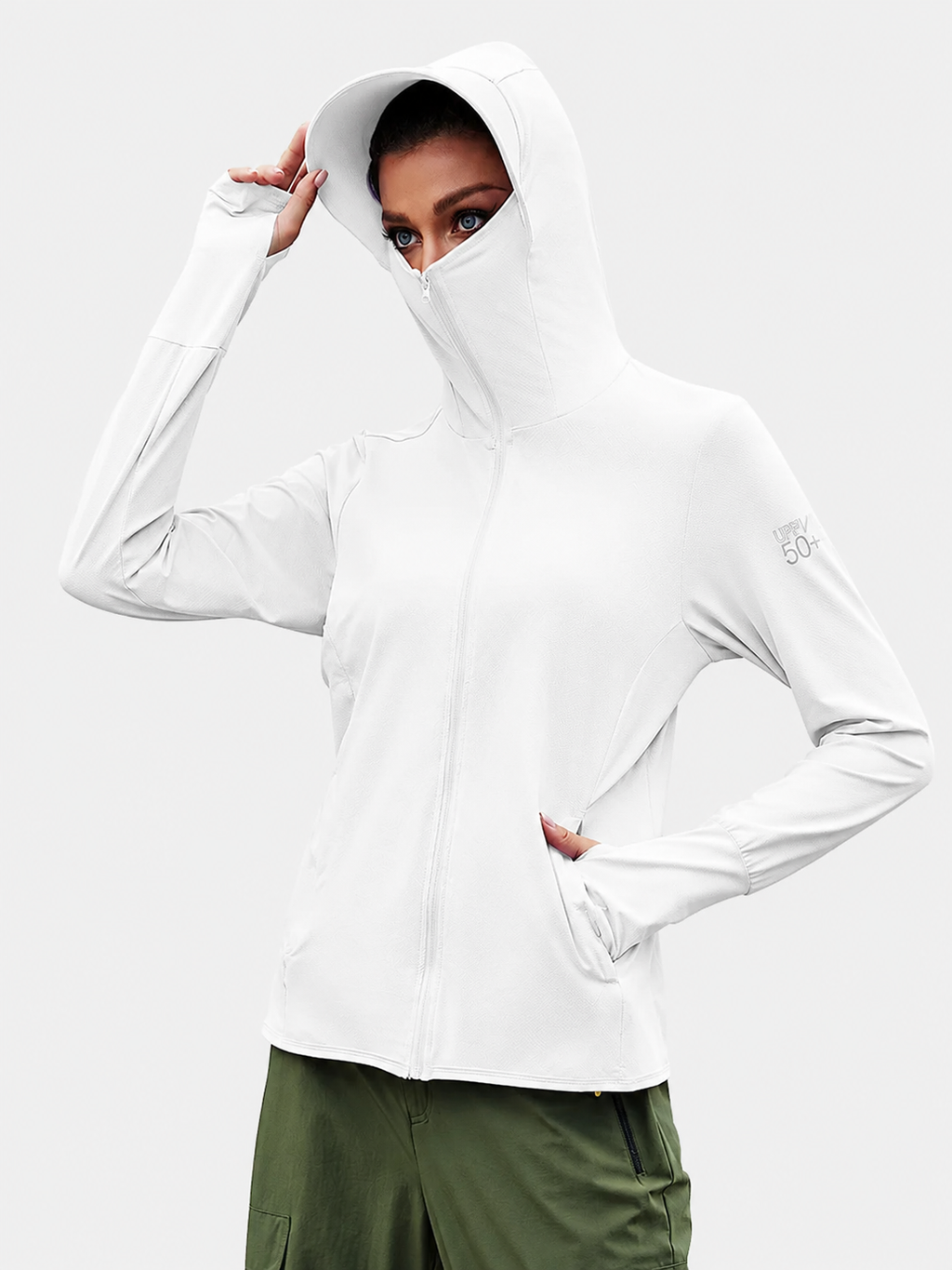Veste à capuche randonnée anti UV femme UPF50+