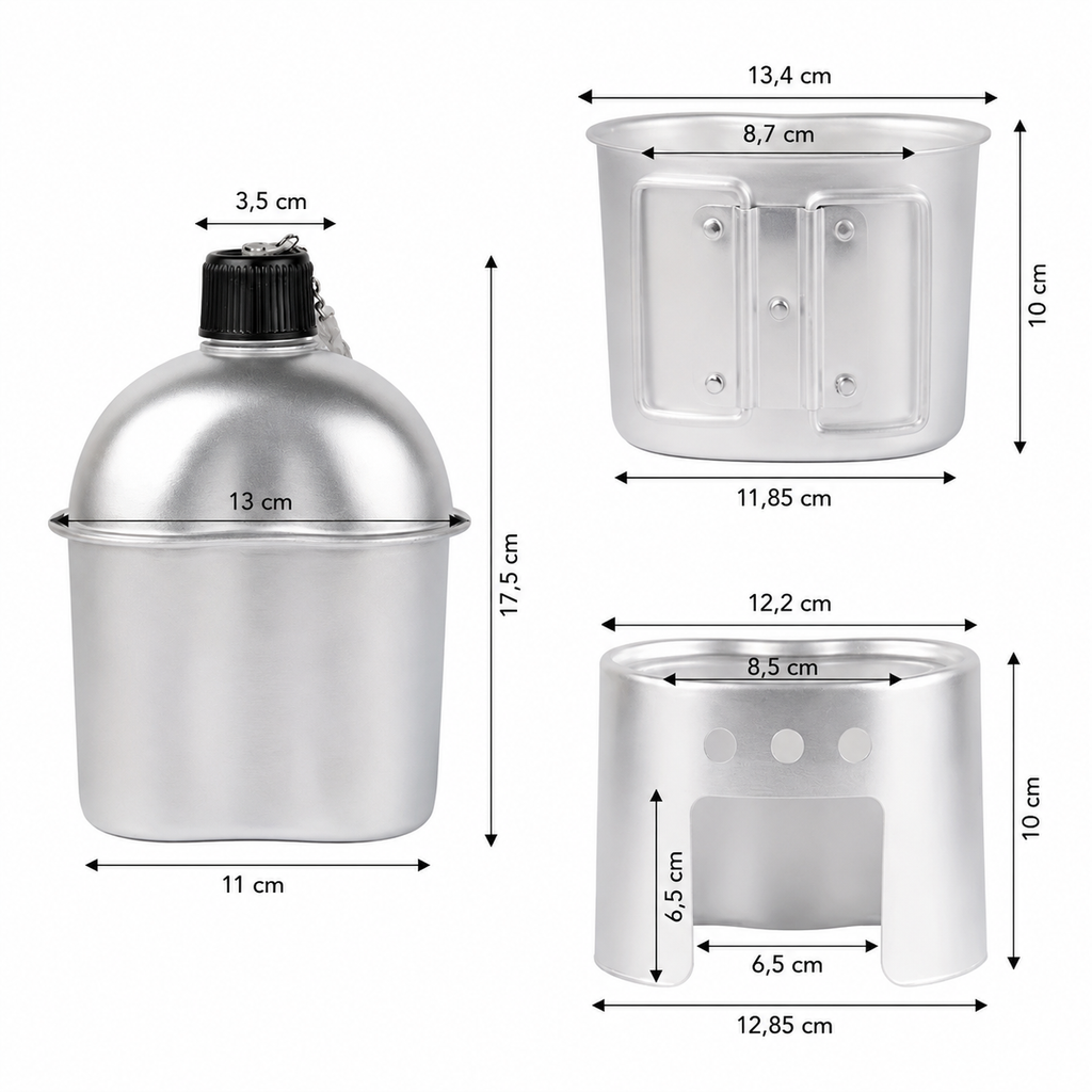 Gourde multifonctionnelle 4 pièces