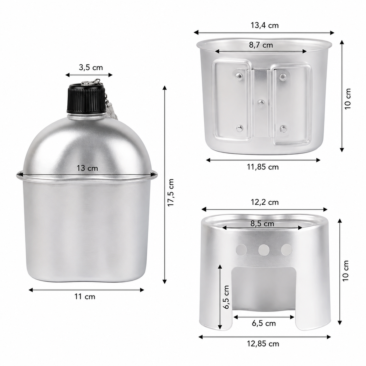 Gourde multifonctionnelle 4 pièces