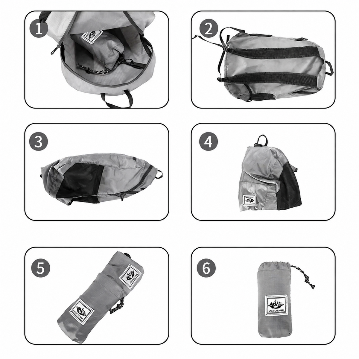 Sac à dos pliable de randonnée 20 L en polyester