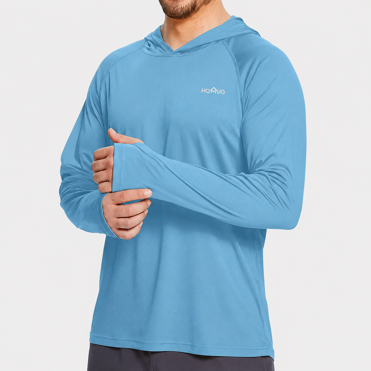 T-shirt à capuche randonnée anti UV homme UPF50+