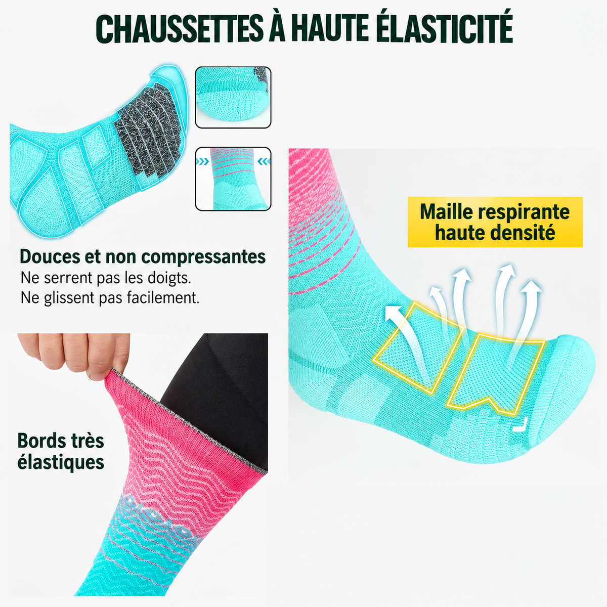 Chaussettes de randonnée femme rembourrées