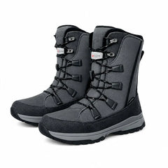 Bottes de neige hautes à lacets unisexes