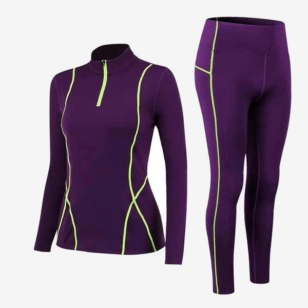 Ensemble technique respirant femme à manches longues