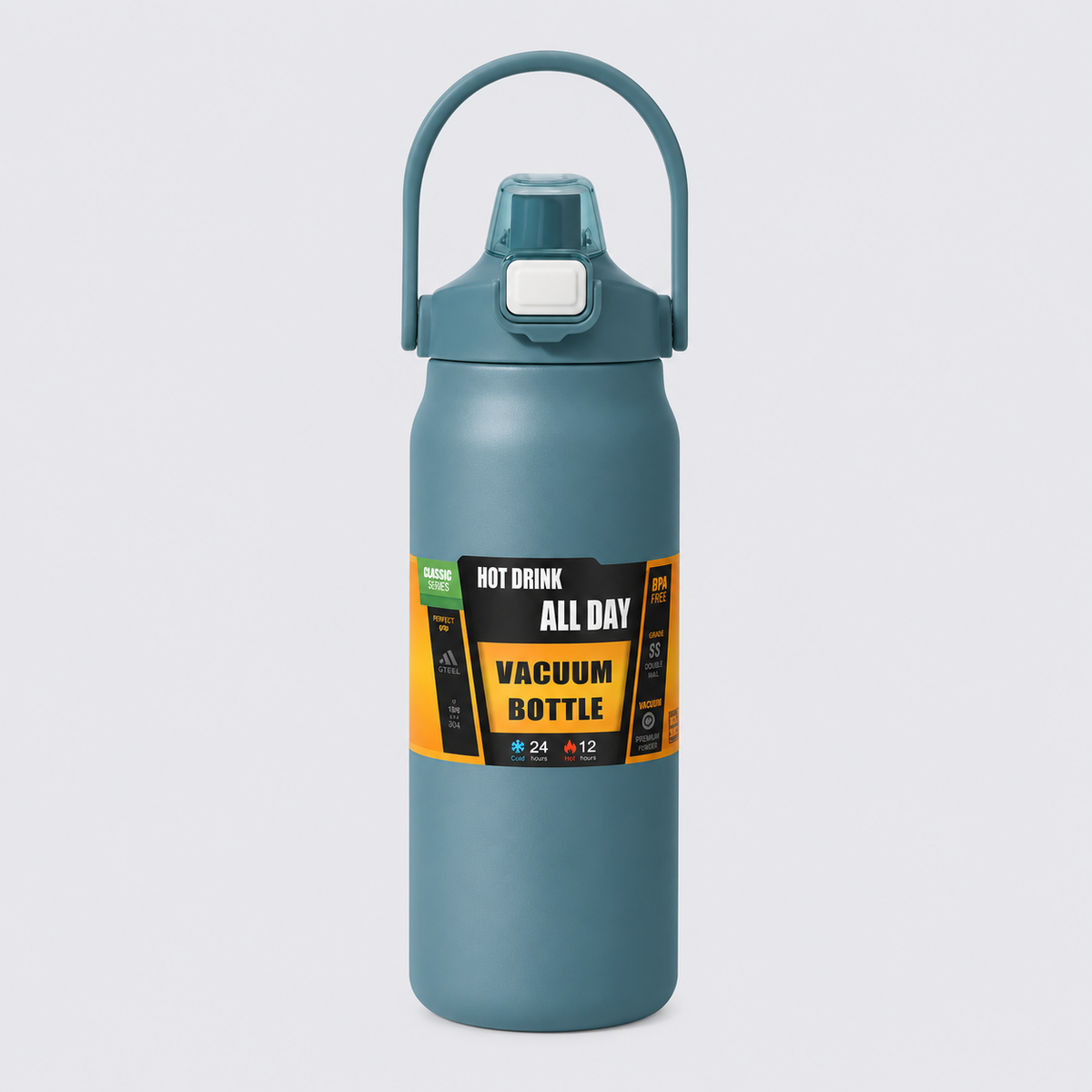 Gourde isotherme avec paille