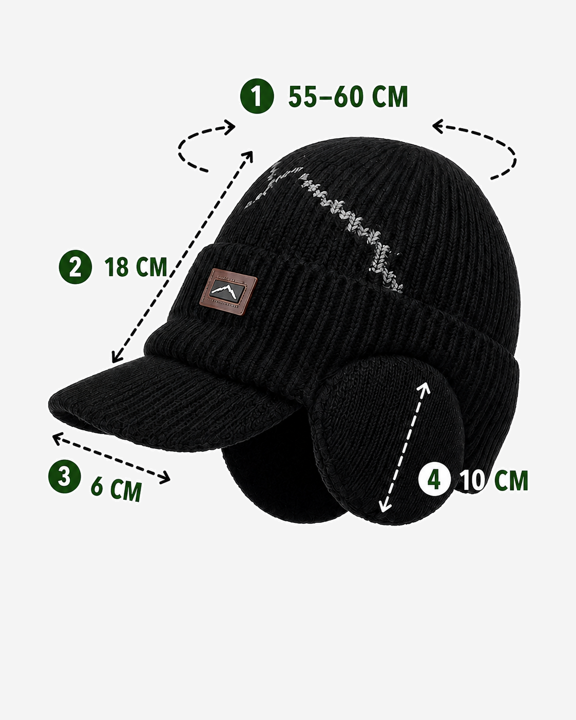 Bonnet homme à visière et cache-oreilles