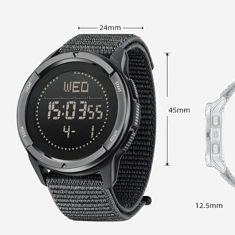 Montre digitale de randonnée en carbone