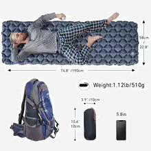 Matelas gonflable 1 personne + coussin