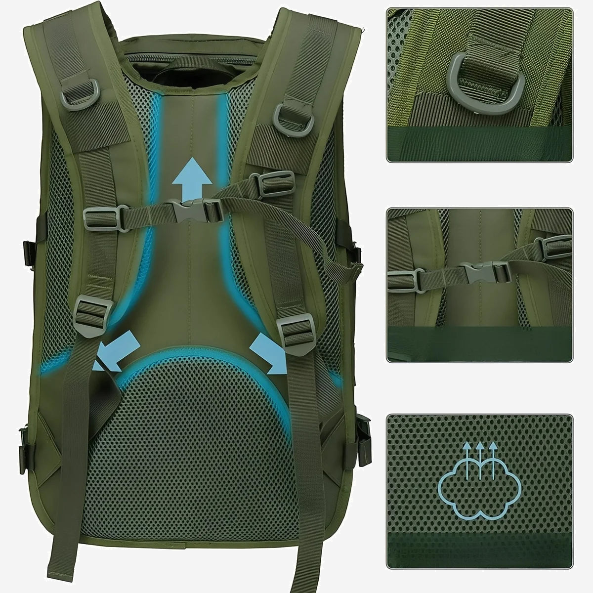 Sac à dos tactique de randonnée homme 35 L