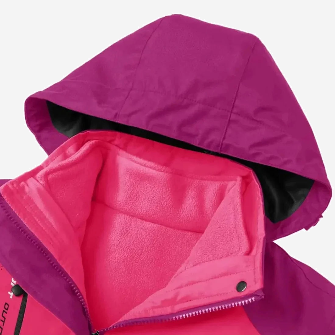 Veste de randonnée femme 3 en 1 à polaire amovible