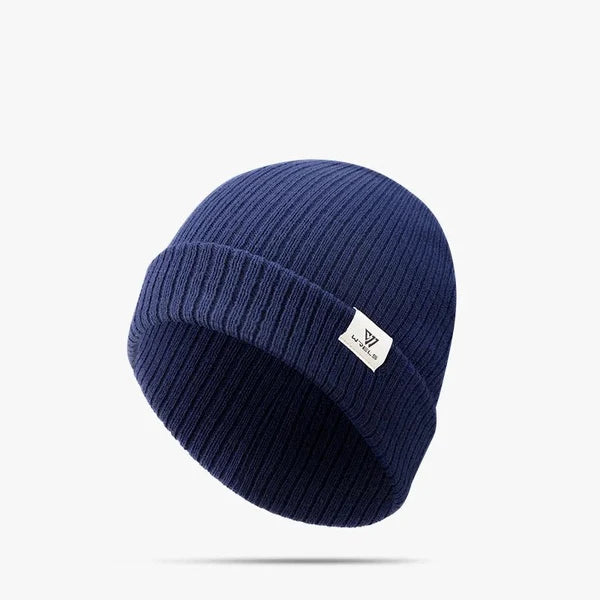 Bonnet tricoté à revers, uni ou dégradé