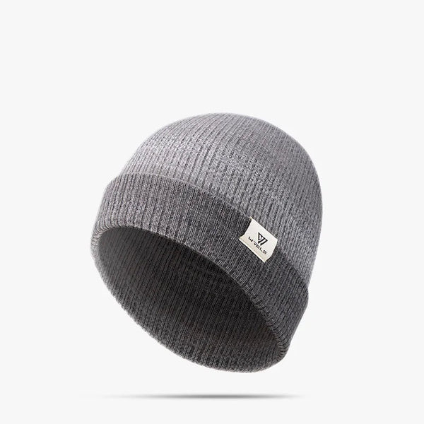 Bonnet tricoté à revers, uni ou dégradé