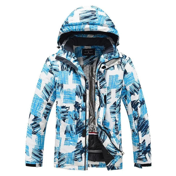 Veste de ski imprimée à capuche homme