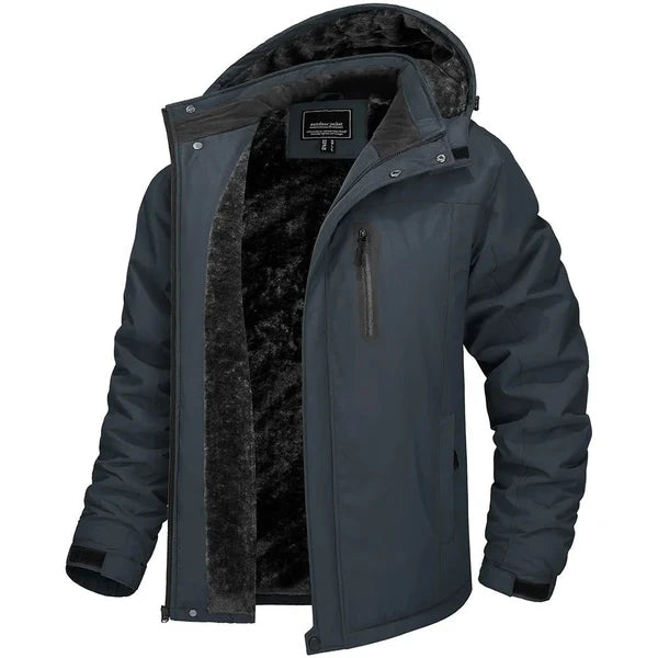 Veste de ski doublée polaire à capuche amovible homme