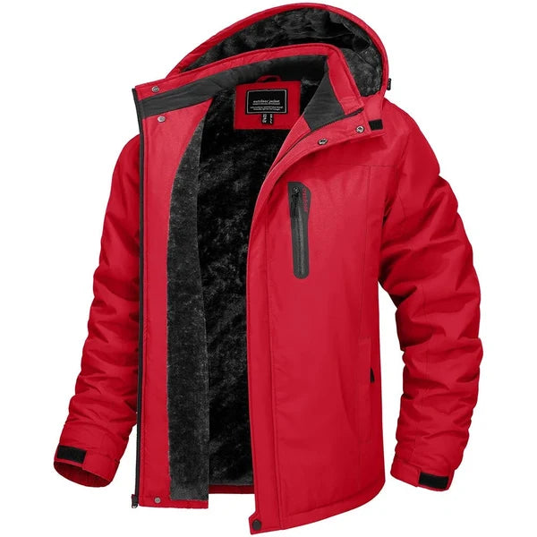 Veste de ski doublée polaire à capuche amovible homme