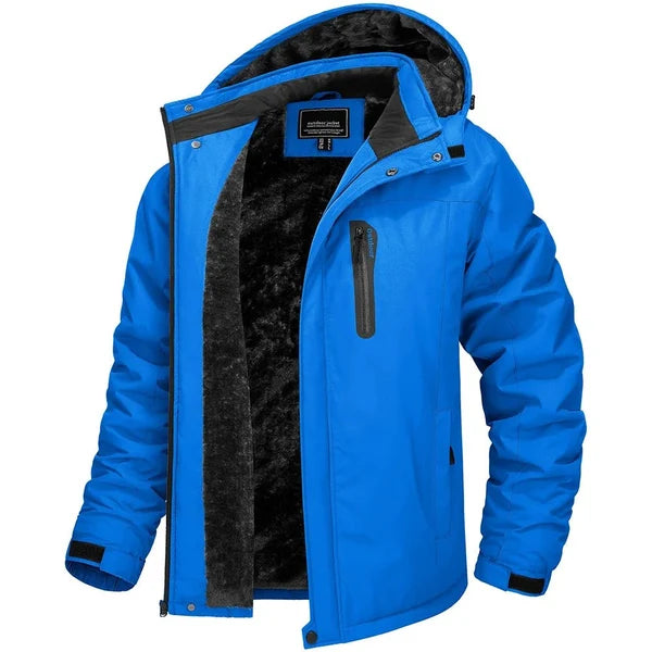 Veste de ski doublée polaire à capuche amovible homme