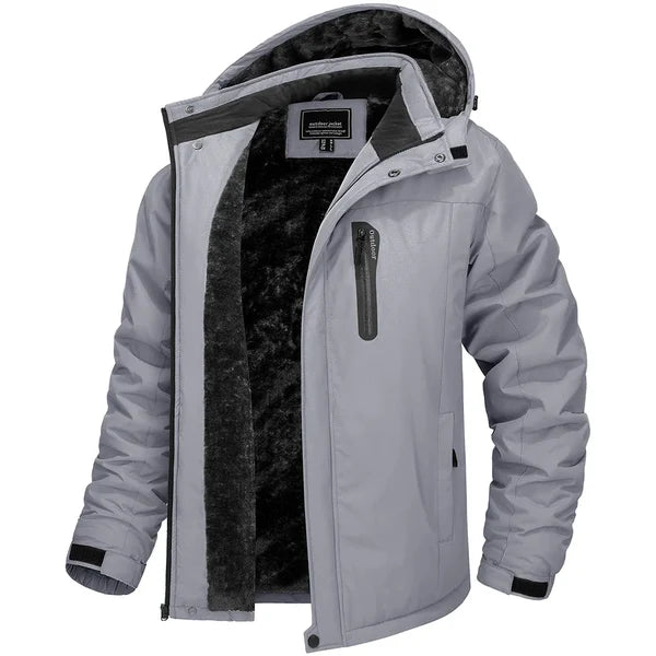 Veste de ski doublée polaire à capuche amovible homme