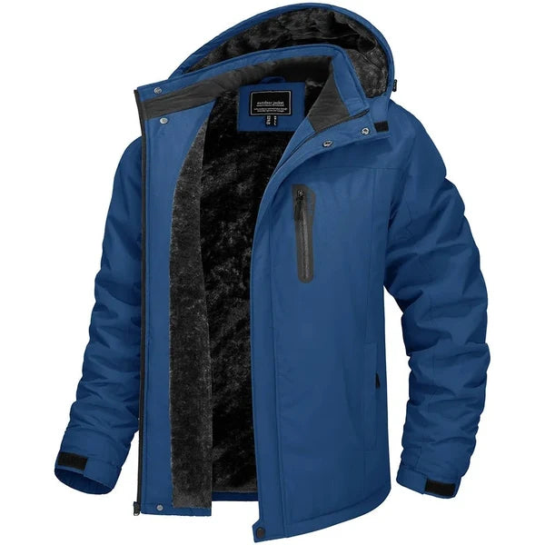 Veste de ski doublée polaire à capuche amovible homme