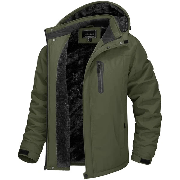 Veste de ski doublée polaire à capuche amovible homme