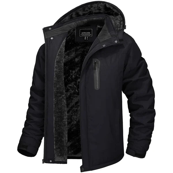 Veste de ski doublée polaire à capuche amovible homme