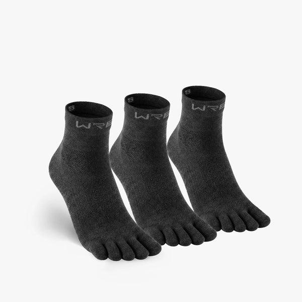 Chaussettes basses à orteils séparés en laine mélangée