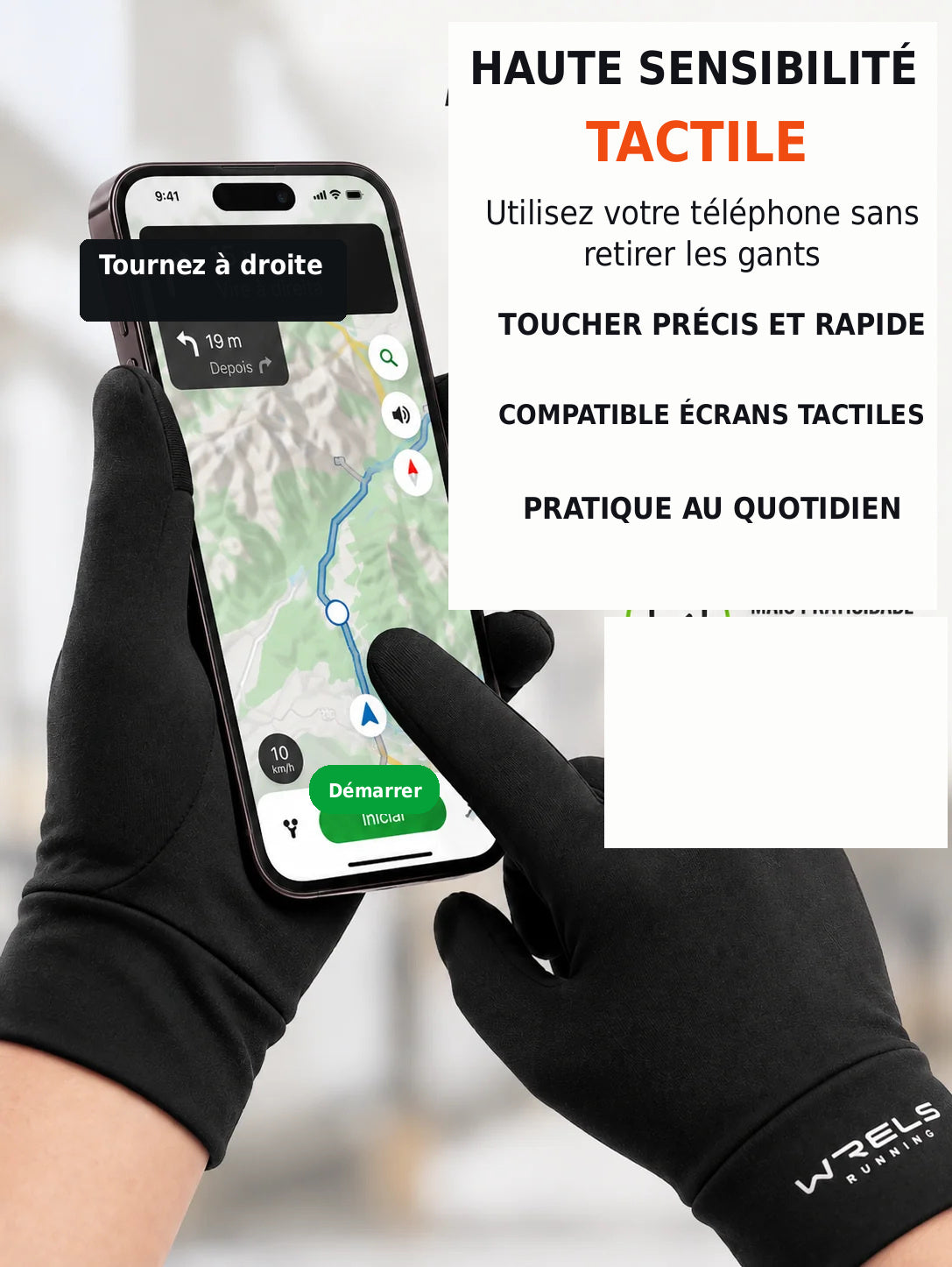 Gants de running tactiles : utilisation avec un smartphone