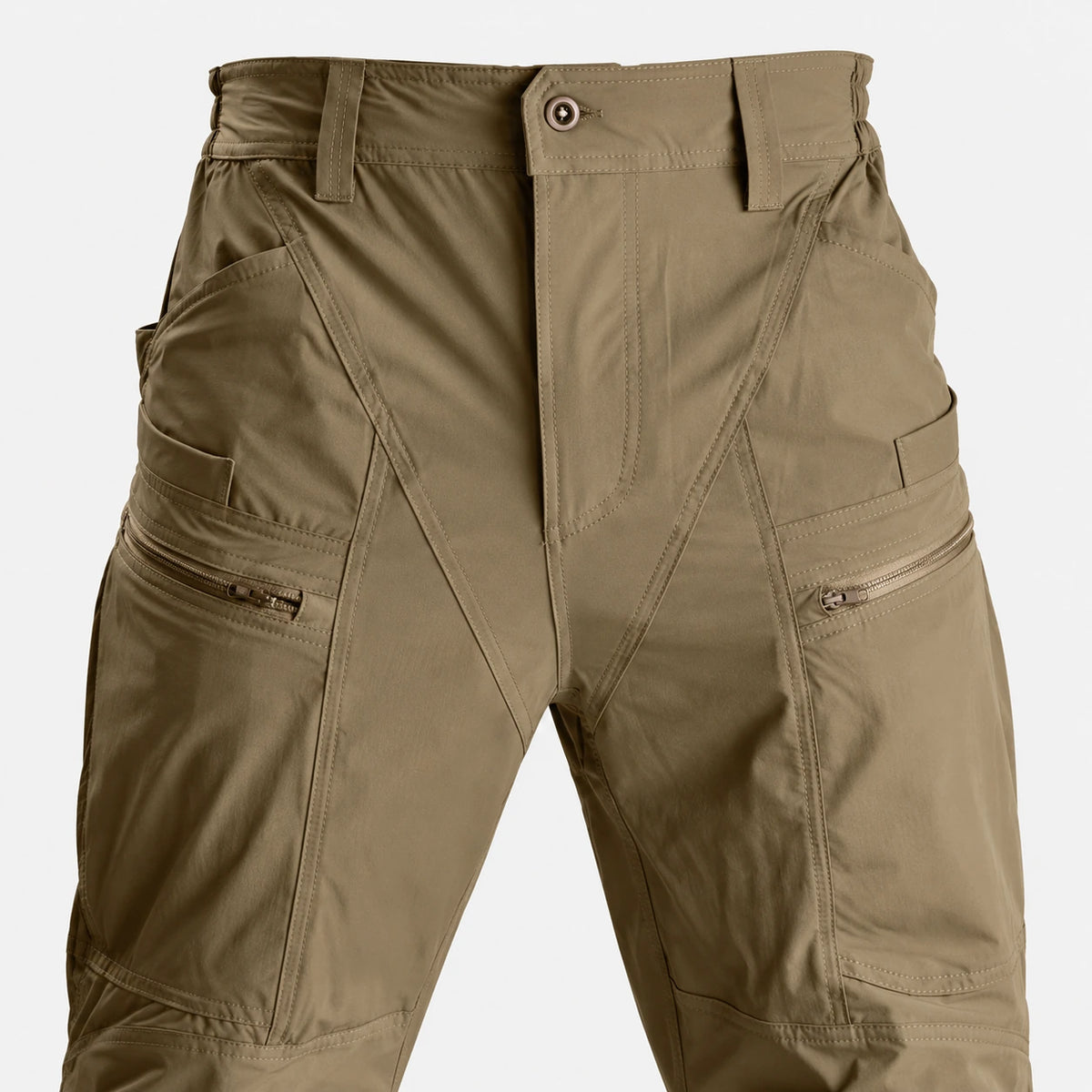 Pantalon tactique de randonnée homme - détail de la taille et des poches