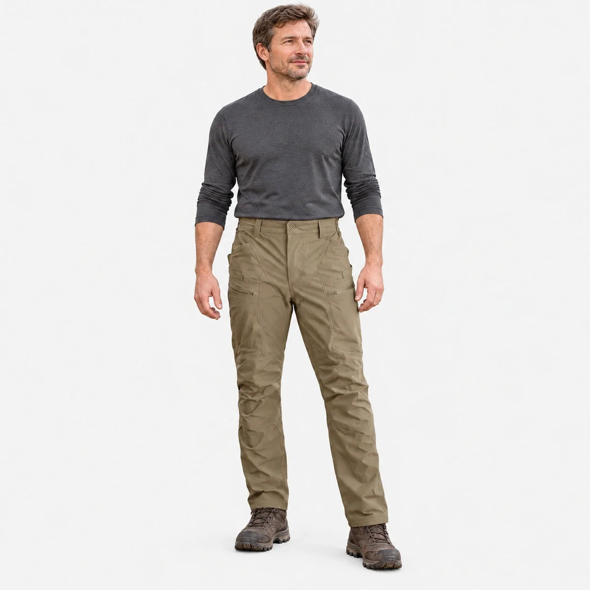 Pantalon tactique de randonnée homme - photo portée