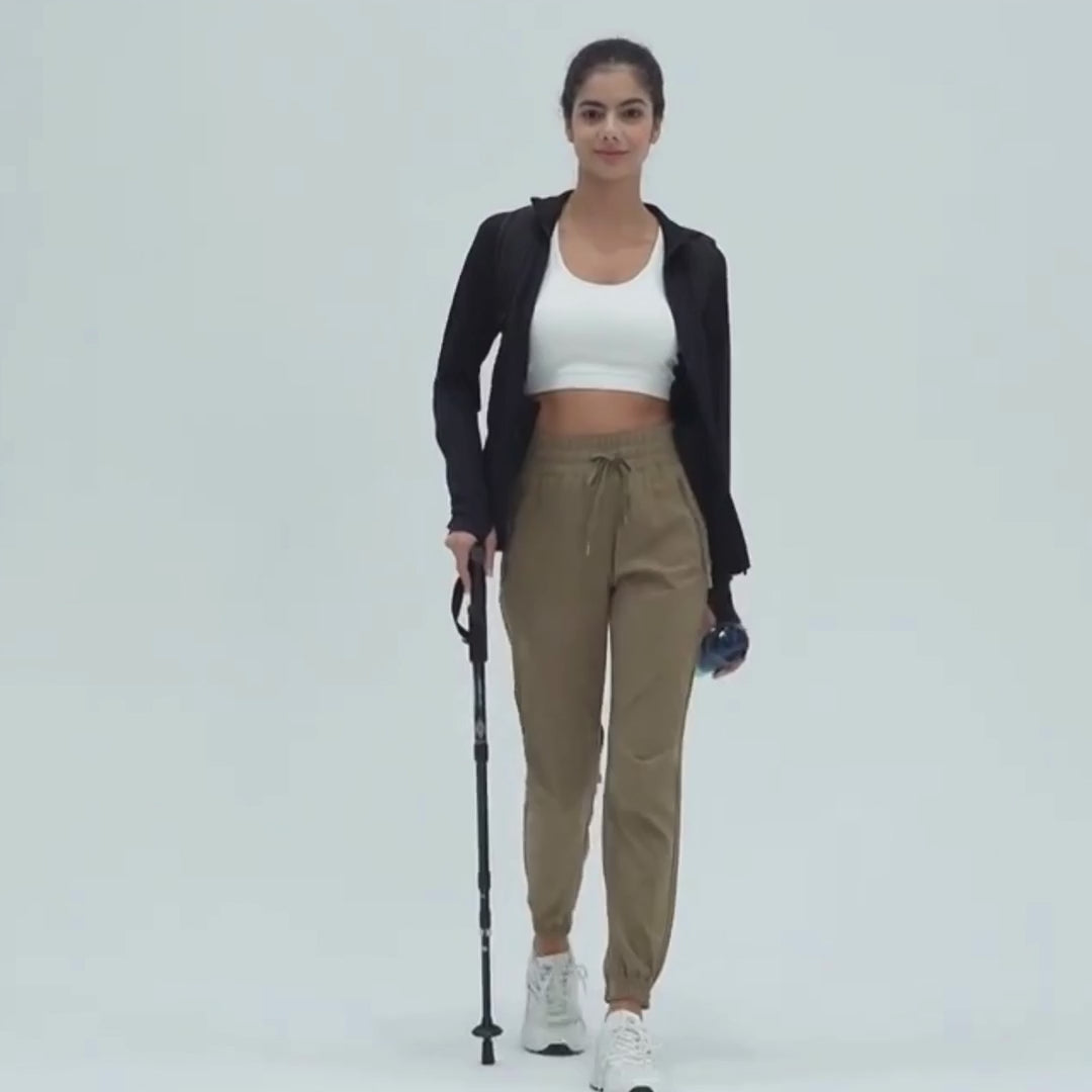 Pantalon de randonnée femme léger à cordon