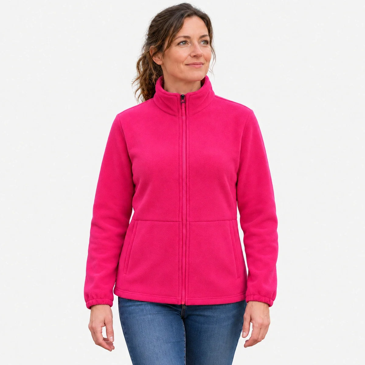 Veste polaire épaisse randonnée - photo portée